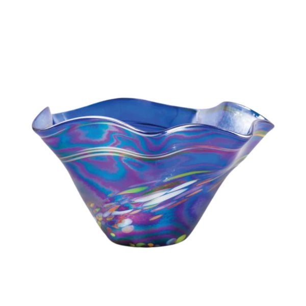 Wave Bowl - Blue Rainbow Twist