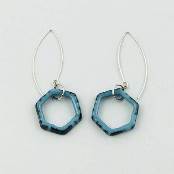 Opaque Turquoise w/ Black Merletto Edge ER