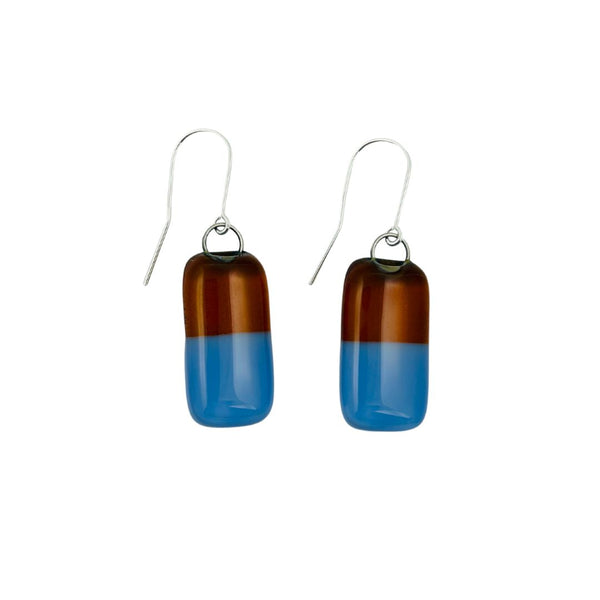 Dipped Earrings - Orange & Blueberry