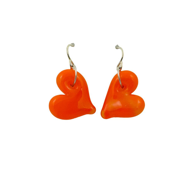 Hole in My Heart Earrings - Orange