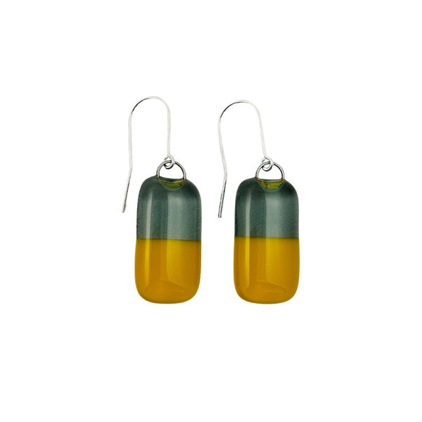 Dipped Earrings - Silverberry & Lemon