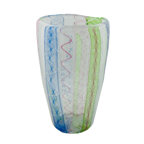Zanfirico Vase - Green/Pink/Blue