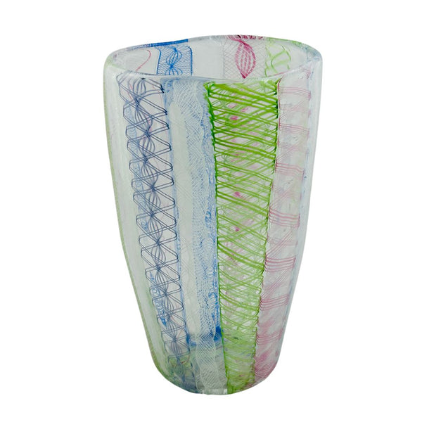 Zanfirico Vase - Green/Pink/Blue