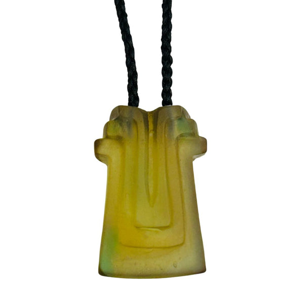 Coast Salish Fern Necklace - Green/Gold