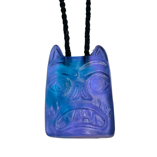 Bear Necklace - Blue/Lavender
