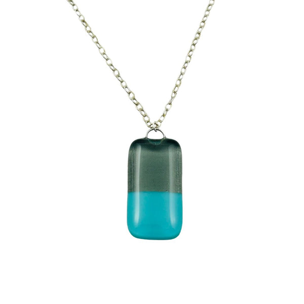 Dipped Single Strand Necklace - Silverberry & Blue Corn