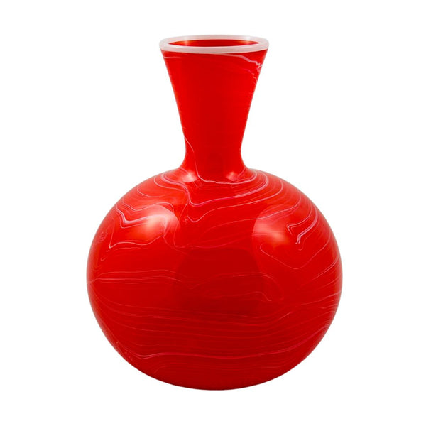 Rose Swirl Bulb Vase - Cherry