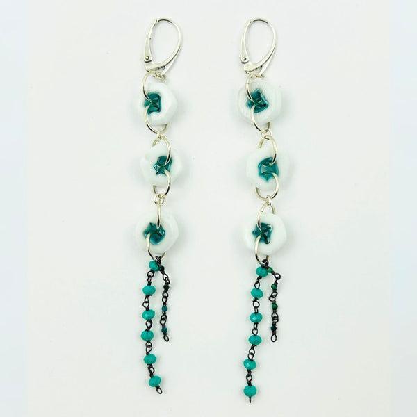 3 Hex Cluster Earrings
