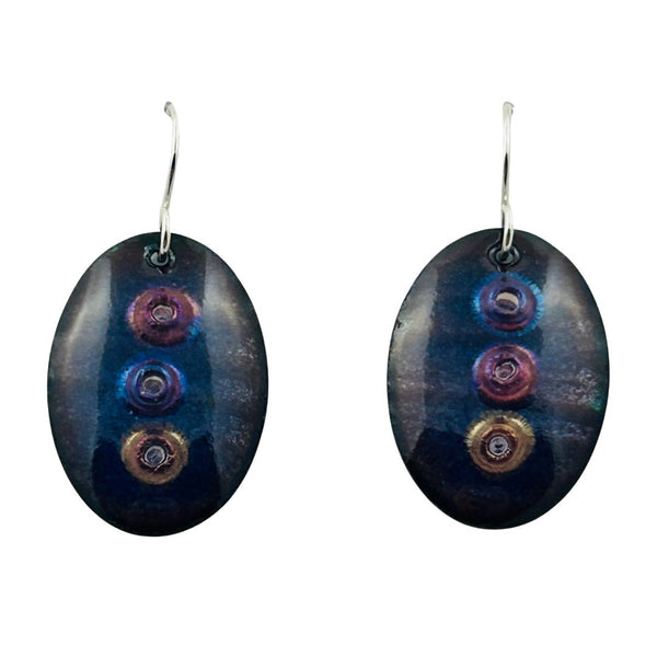 Pattern Earrings - Blue & Pink