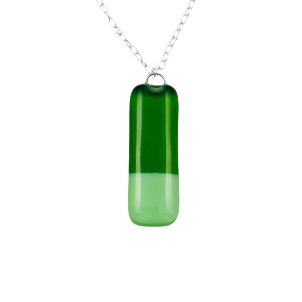 Dipped Single Strand Necklace - Green Apple & Lime