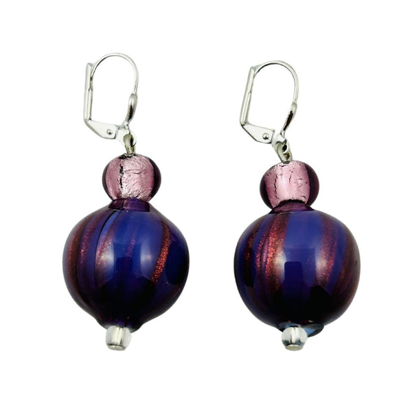 Blown 2 Drop Small Round Earrings
