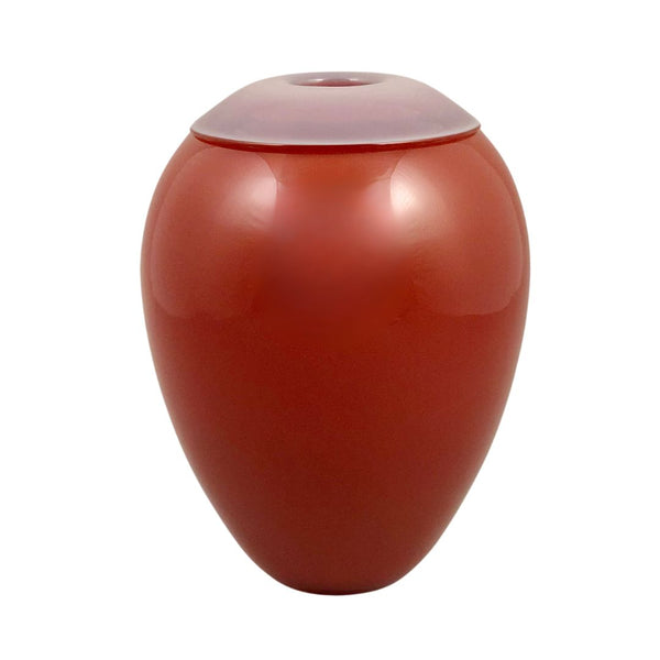 Double Overlay Vase - Burnt Orange
