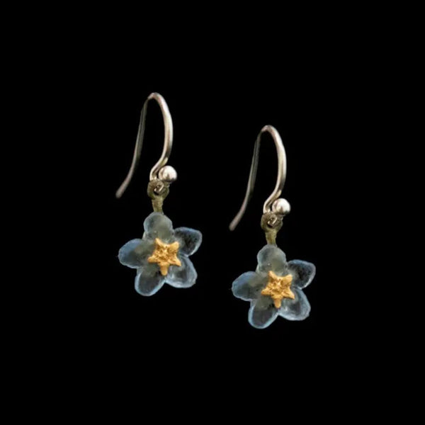 Forget Me Not Single Flower Wire Earrings