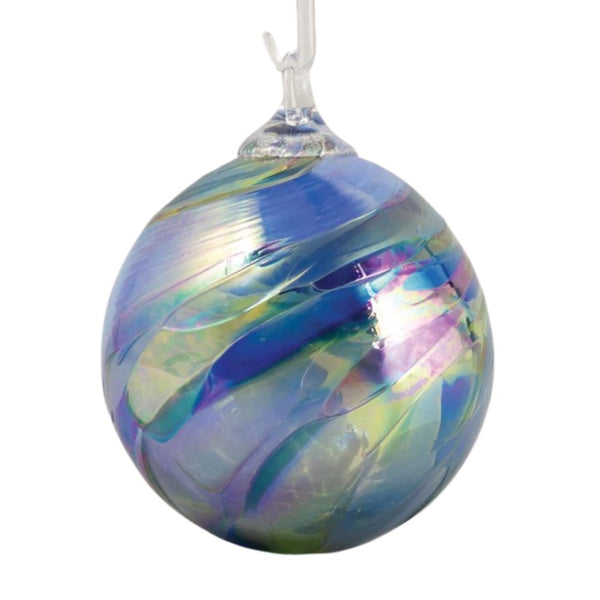 Sapphire Feather Chip Ornament