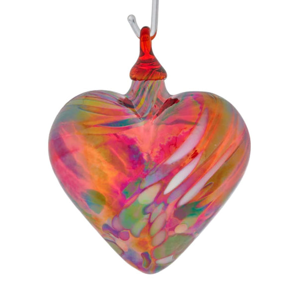 Red Feather Heart Ornament