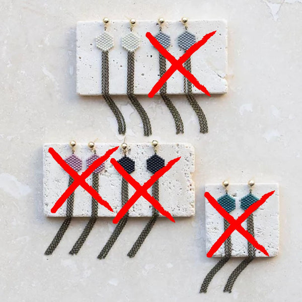 Dot Earrings - White