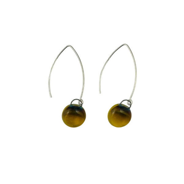 Glass Dot Earrings B - Lemon
