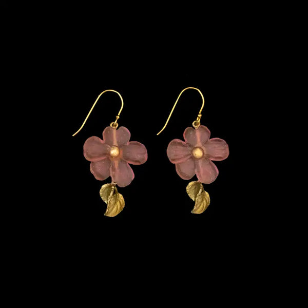 Impatiens Wire Earrings - Pink