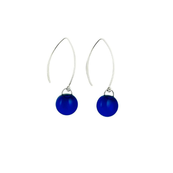 Glass Dot Earrings B - Elderberry