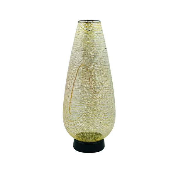 Black and Gold Cane Vase