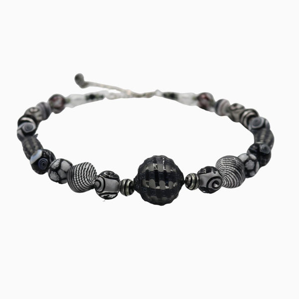 Blown Battuto Black Necklace