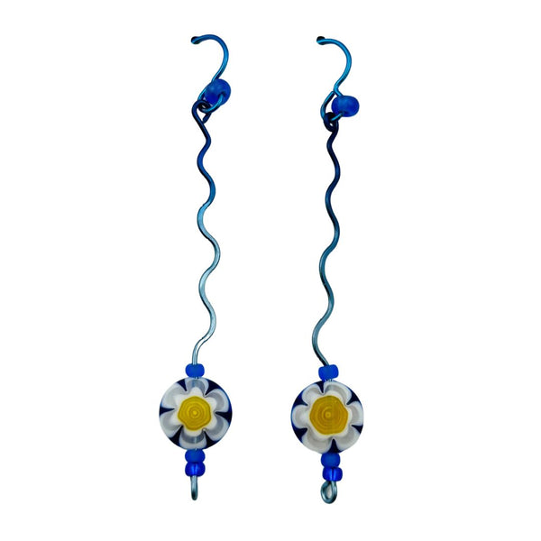 Millefiori Earrings - Darling Daffodil