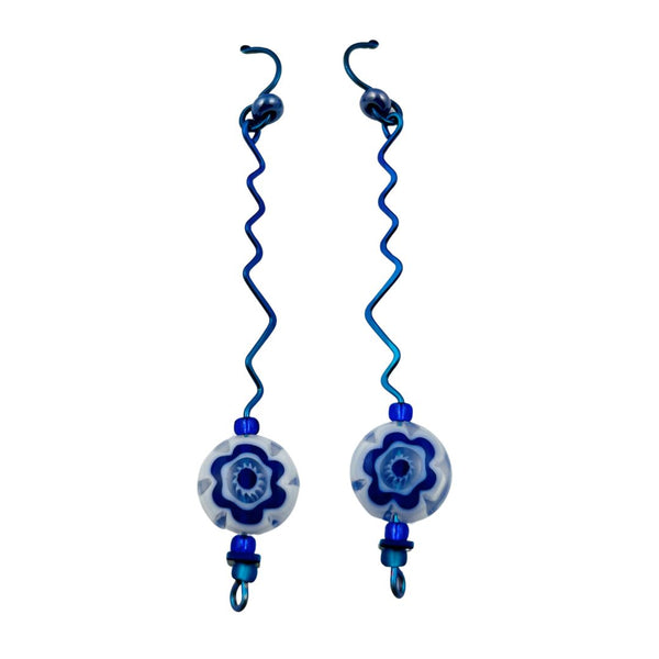 Millefiori Earrings - Luck of the Iris