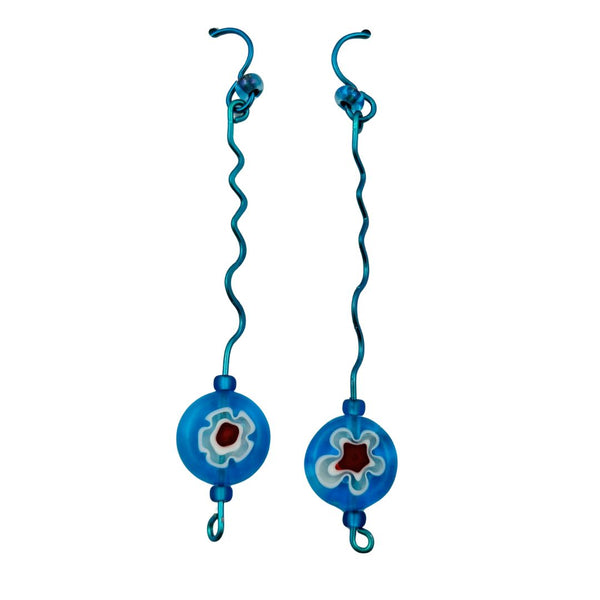 Millefiori Earrings - Peaceful Lily