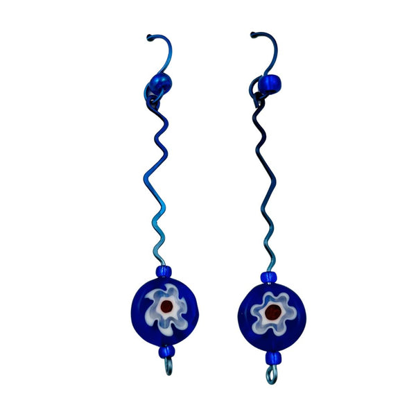 Millefiori Earrings - Zany Zinnia