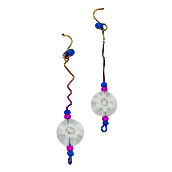 Millefiori Earrings - Beautiful Begonia