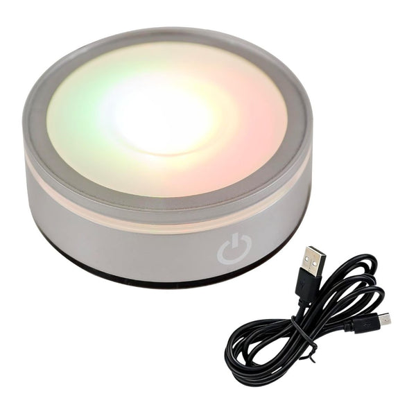 Multicolor Silver Light Base - USB or AAA Battery