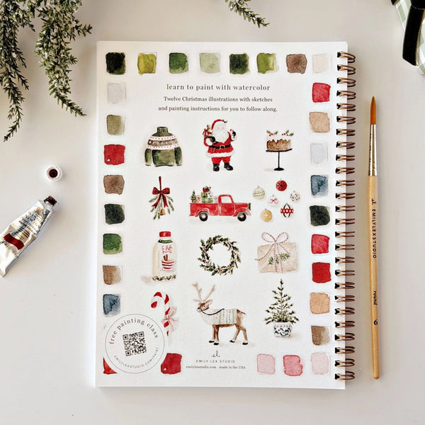 Watercolor Workbook - Classic Christmas