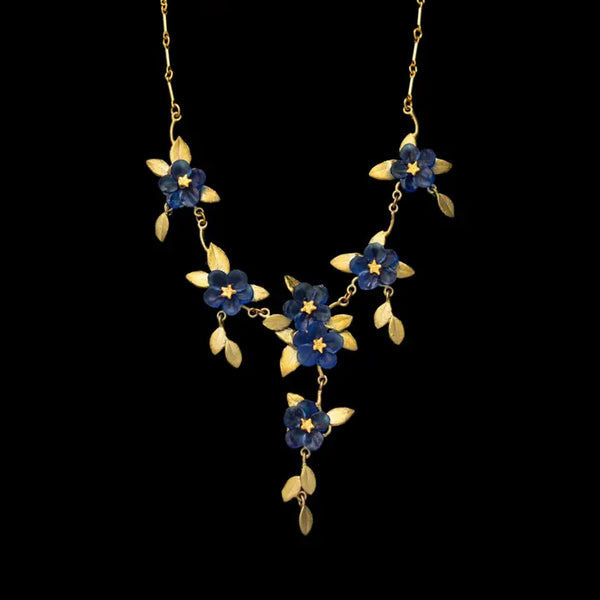 Blue Violet 18" Adj. Mini Statement Necklace