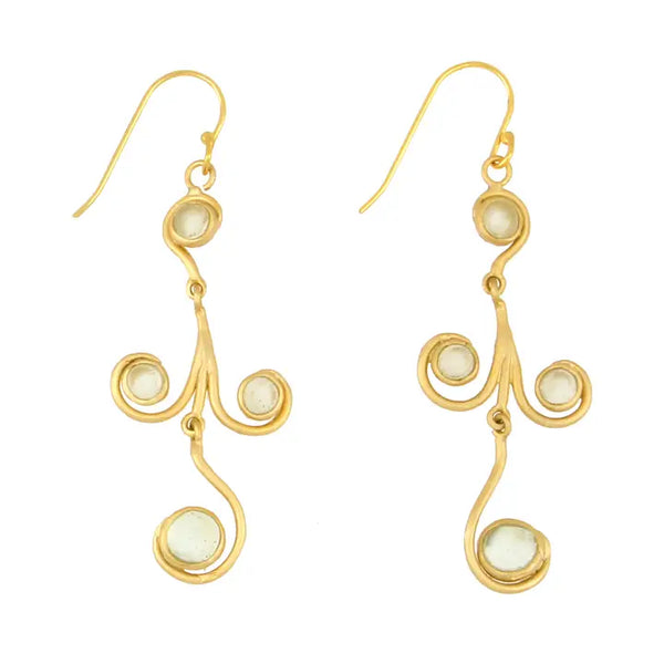 First Kiss Long Wire Earrings - Clear