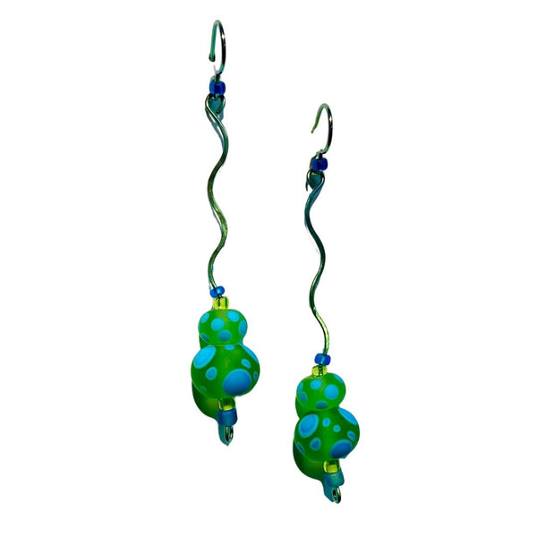 Bead Niobium Earrings - Captain Planet