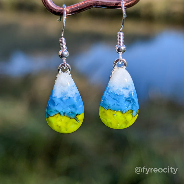 Candy Corn Earrings - Seahawks