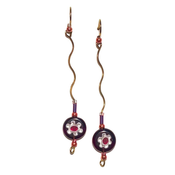 Millefiori Earrings - Charming Carnation