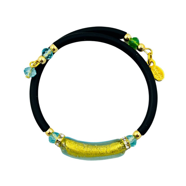 Glass Bead Rubber Bracelet - Greek Goddess