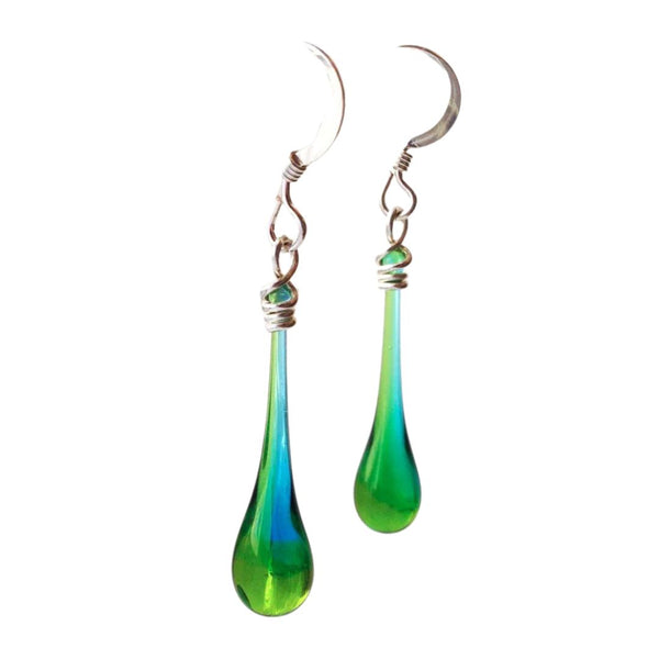 Solaris Glass Teardrop Earrings - High Tide