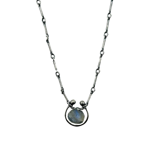 Horseshoe Solo Necklace - Labradorite