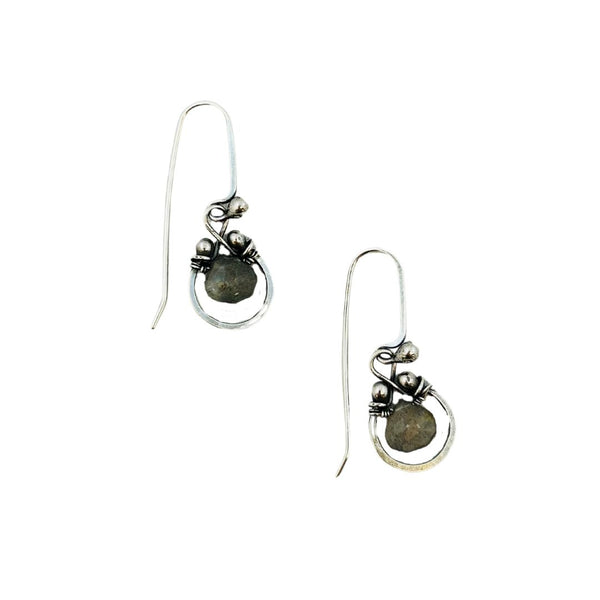 Horseshoe Earrings - Labradorite