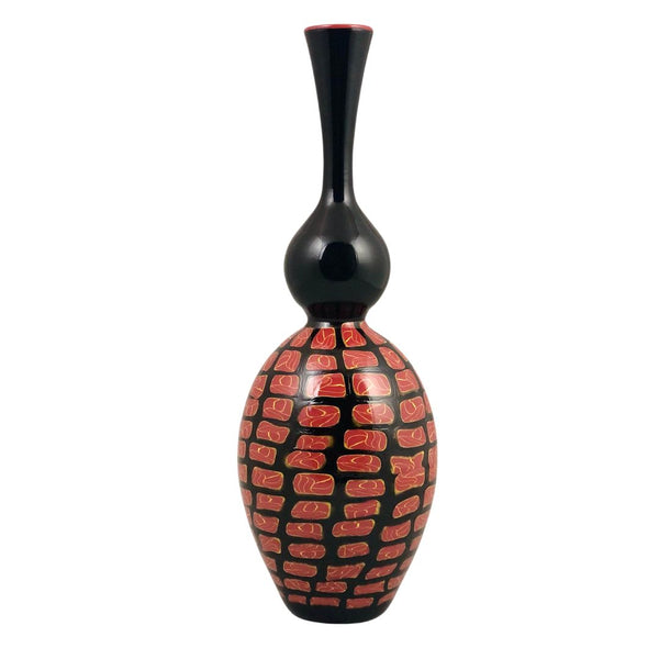 Murrine Vase - Red and Black