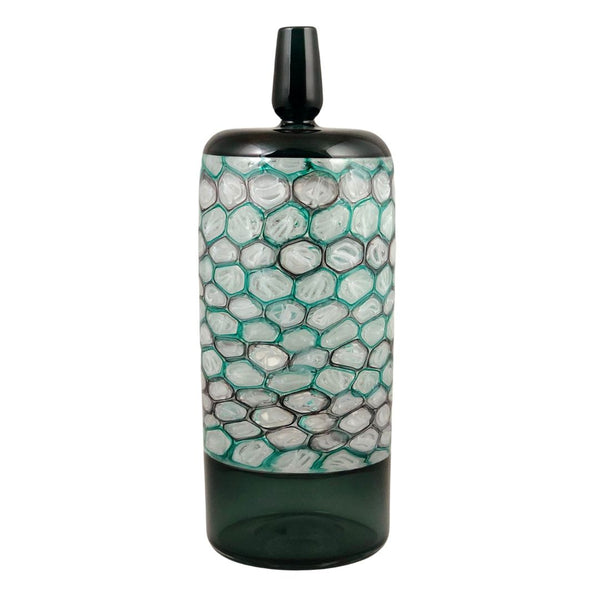 Murrine Vase - White, Turquoise & Purple