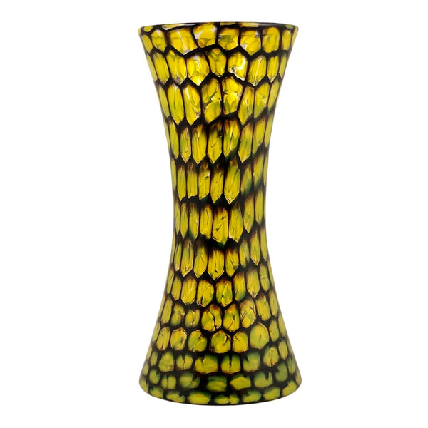 Murrine Vase -  Yellow Honeycomb