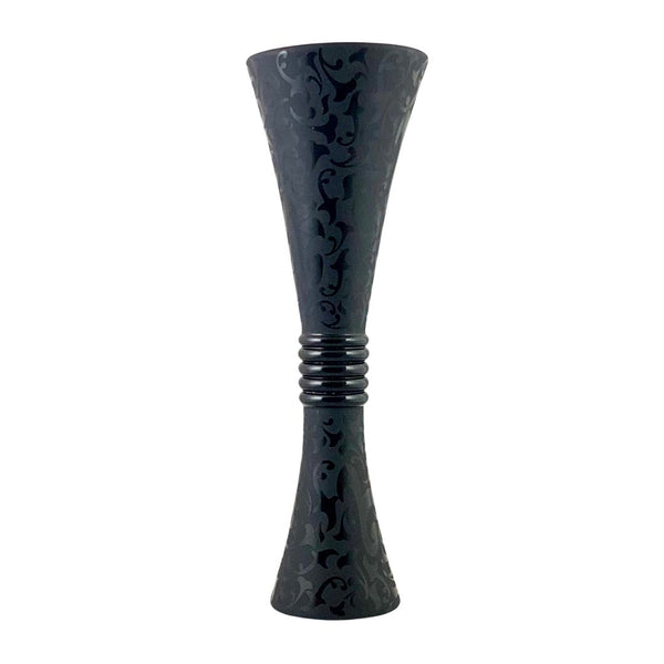 Black Hourglass Vase