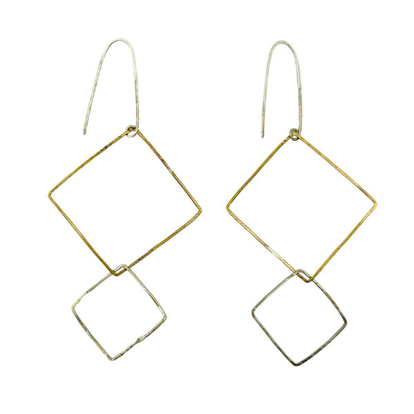 GEO Square with Mini GEO Square Earrings