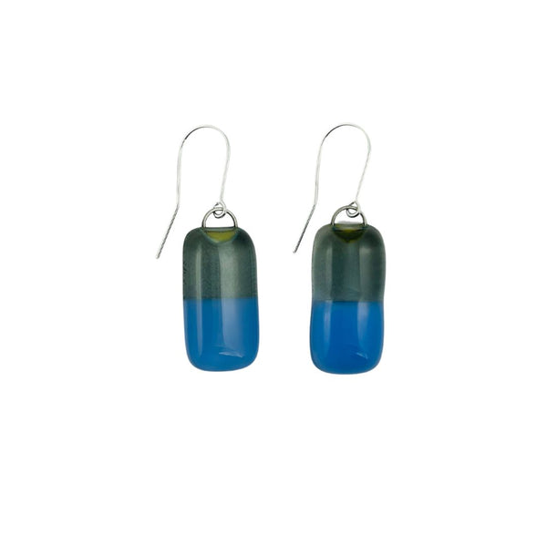 Dipped Earrings - Silverberry & Blueberry