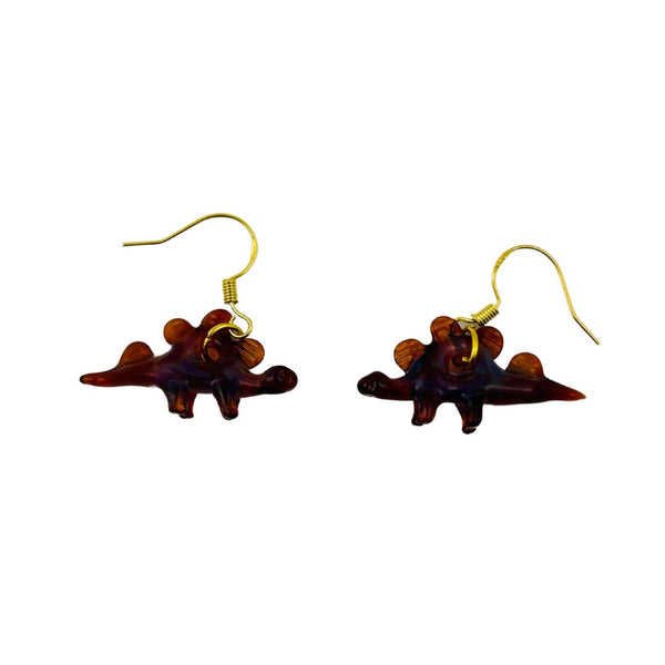 Dino Earrings - Stegosaurus Cosmic