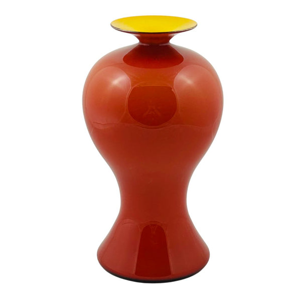 Guardian Vase - Orange w/ Yellow Rim