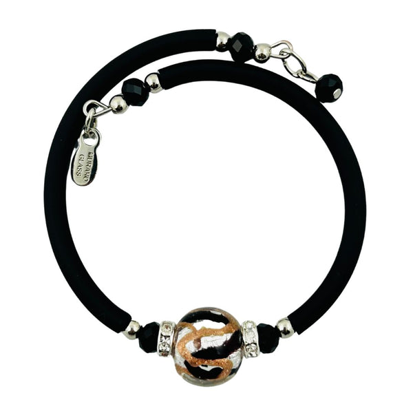 Glass Bead Rubber Bracelet - Regalia